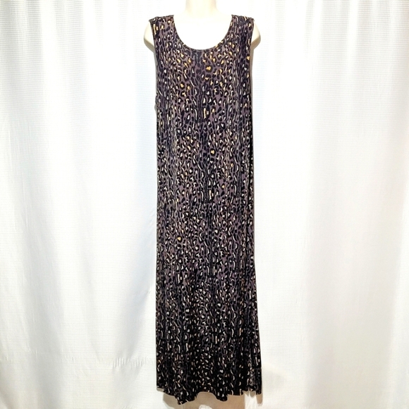 Citiknits Leopard Maxi Dress (L) Made in U.S.A. - Picture 1 of 9